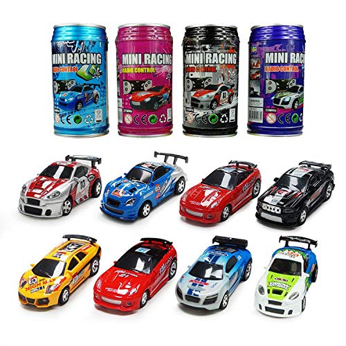 ARRIS Multicolor Coque puede Mini coches de carreras Radio Control remoto Micro velocidad RC coche Hobby vehículo juguete regalo para niños niñas 2 unids