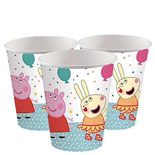 Artículos De Fiesta De Peppa Pig Kit De Fiesta De Cumpleaños para Niños Decoraciones De Vajilla De Peppa para 16 Invitados