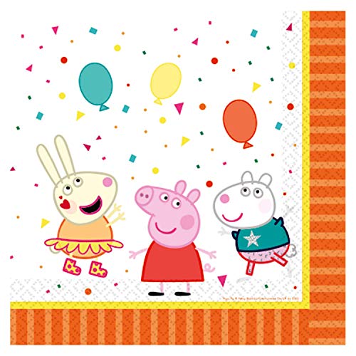 Artículos De Fiesta De Peppa Pig Kit De Fiesta De Cumpleaños para Niños Decoraciones De Vajilla De Peppa para 16 Invitados