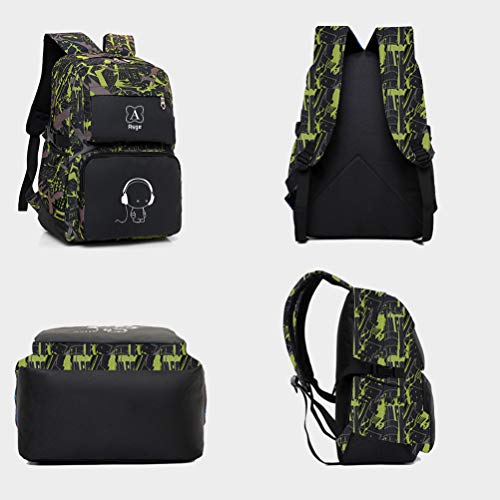 Asge Mochila Escolar para niñas, Adolescentes, jóvenes, Mochila para el Colegio, Mochila Reflectante para el Exterior, Camping, Mochila Grande, Resistente al Agua, Mochila para el Hombro