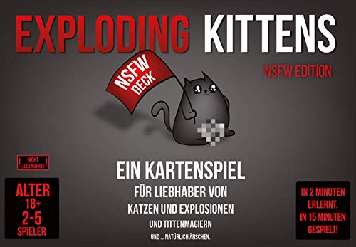 Asmodee Exploding Kittens - NSFW Edition, Juego básico de Fiesta, Juego de Cartas, alemán