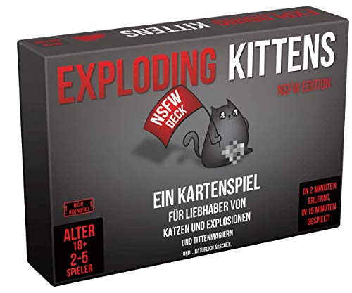 Asmodee Exploding Kittens - NSFW Edition, Juego básico de Fiesta, Juego de Cartas, alemán