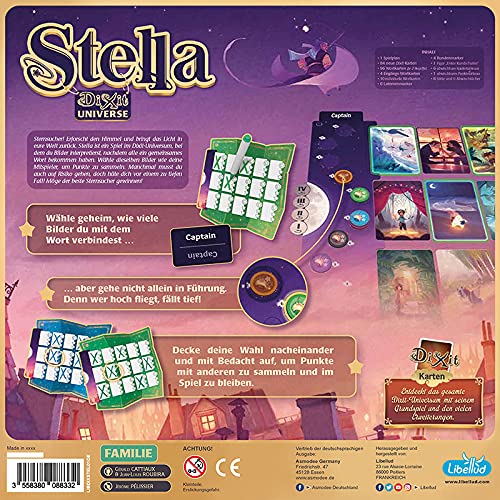 Asmodee Stella – Dixit Universe – Juego de Cartas Familiar – Alemán