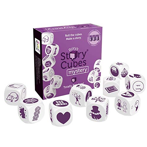 Asmodee Story Cubes: Mystery - Juego de dados multilenguaje, Multicolor (ASMRSC29ML1)