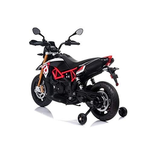 ATAA Aprilia Dorsoduro 12v Moto eléctrica Infantil Increíble Moto eléctrica para niños y niñas, con Dos Motores de 12v