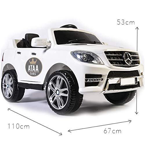 ATAA Mercedes ML350 Licenciado batería 12v - Blanco - Grandes Dimensiones 110*67*53cm