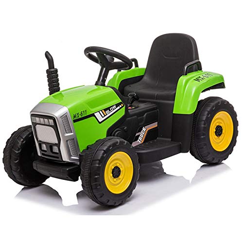 ATAA Tractor Ceres con Remolque - Verde - Coche eléctrico para niños Tractor con batería de 12v Remolque y Mando para Padres