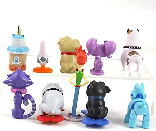 Baaeedy 12pc Set 0 5cm-8cm Puppy Dog ​​Buddies Bingo Rolly Bob Dog & Friends mops Puppy PVC Figure Collector Model Toys