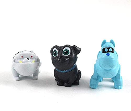 Baaeedy 12pc Set 0 5cm-8cm Puppy Dog ​​Buddies Bingo Rolly Bob Dog & Friends mops Puppy PVC Figure Collector Model Toys