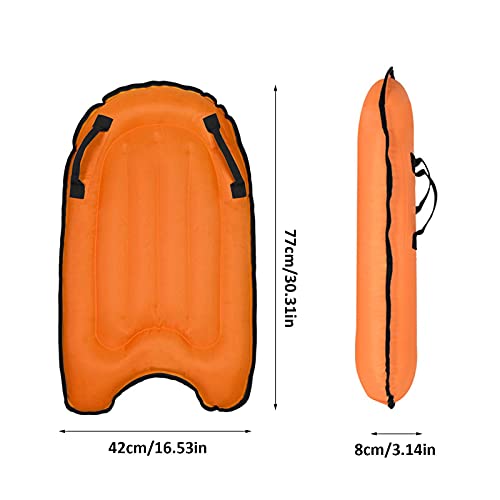 Bagalqio Tabla de Surf Inflable, Flotador de Playa para niños, Deslizamiento y tobogán de Agua, Tabla de Surf, Trineo, Jinete, Juego de Piscina, Juguete Flotante, Bodyboard Inflable portátil con Calm