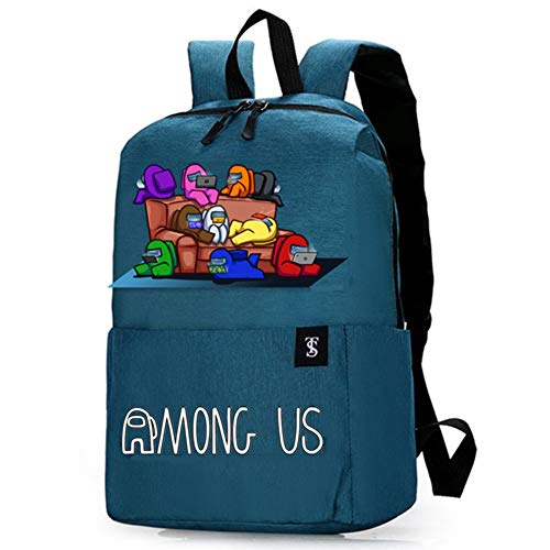 BAIBEI Mochila Entre Nosotros, Mochila Escolar para Que Los Niños Y Niñas Vayan A La Escuela Y Salgan A Usar, Azul