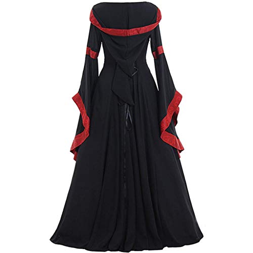 Baiomawzh Vestido medieval para mujer, renacentista, gótico, retro, Celtic, para fiestas, cosplay, vestido de princesa, de manga larga, para bailes, Halloween, tallas S-3XL