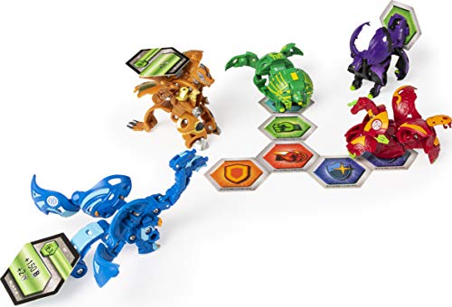 Bakugan Baku-Gear Pack con 4 Armored Alliance Bakugan (Ultra Aquos Nillious, Ultra Darkus Hydorous, Basic Pyrus Pegatrix, Basic Ventus Pharol) y 1 Juego de Baku-Gear