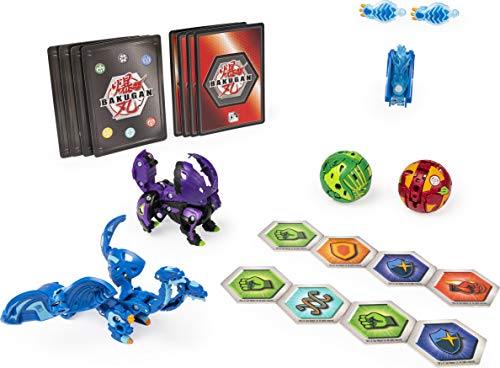 Bakugan Baku-Gear Pack con 4 Armored Alliance Bakugan (Ultra Aquos Nillious, Ultra Darkus Hydorous, Basic Pyrus Pegatrix, Basic Ventus Pharol) y 1 Juego de Baku-Gear