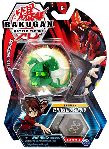 BAKUGAN, Ventus Dragonoid, criatura transformadora coleccionable de 5 cm de alto, para edades de 6 años en adelante