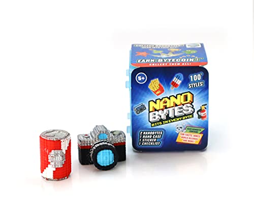 Bandai NanoBytes - Paquete de 2 - 2 nanobytes, 2 Pegatinas, 1 Funda Nano y folleto de coleccionistas