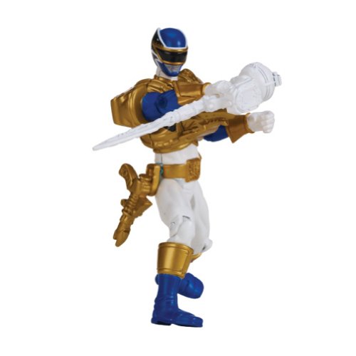 BANDAI Power Rangers Megaforce 10cm Ultra Ranger Azul con la Tarjeta de Acción