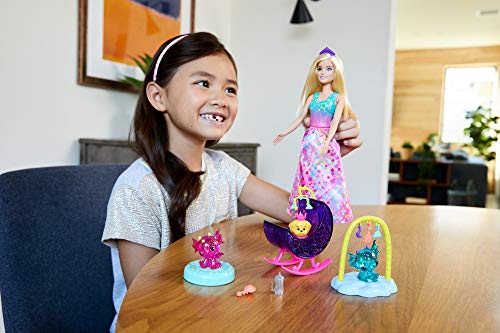 Barbie Dreamtopia Muñeca con Vestido de Estrellas y Mascotas Mágicas (Mattel Gjk51)