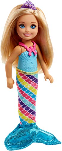 Barbie Dreamtopia, muñeca rubia Chelsea sirena, juguete +3 años (Mattel FJD00)