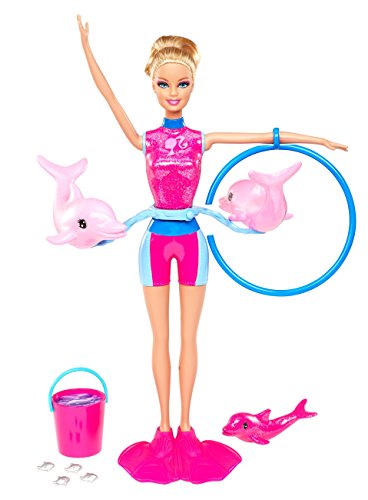 Barbie - Hoy Quiero ser entrenadora de Delfines, muñeca y Accesorios (Mattel X8380)