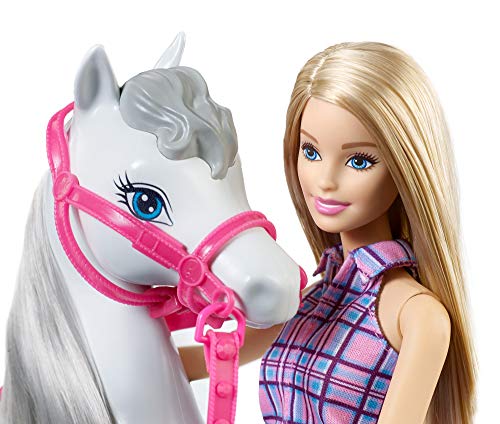 Barbie- Muñeca Y Su Caballo, Multicolor (Mattel DHB68)