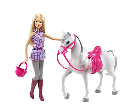 Barbie- Muñeca Y Su Caballo, Multicolor (Mattel DHB68)