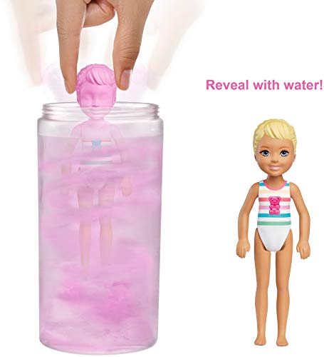 Barbie Reveal Muñeca Chelsea que revela sus colores con agua, incluye ropa y accesorios (Mattel GPD41) , color/modelo surtido