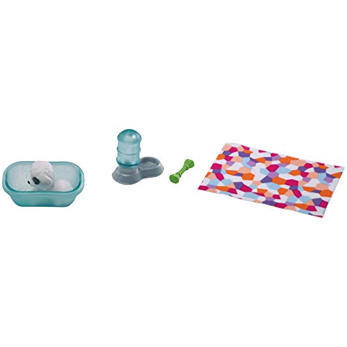 Barbie Set de juego con caseta de perro, 2 perritos y accesorios de juguete para muñecas, regalo para niñas y niños +3 años (Mattel GRG78)