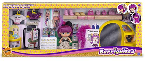 Barriguitas - La Cuqui Tienda, con 1 muñeca, para niños y niñas de 4 a 8 años (Famosa 700014767)