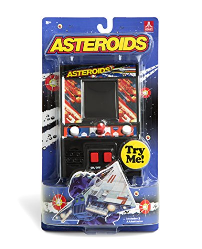 Basic Fun Classics Asteroids Retro Mini Arcade Juego, Color Negro, (The Bridge Direct 09542)