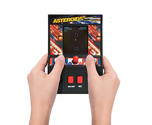 Basic Fun Classics Asteroids Retro Mini Arcade Juego, Color Negro, (The Bridge Direct 09542)