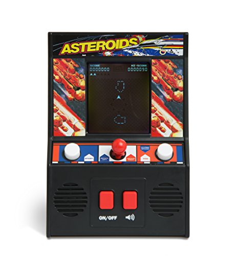 Basic Fun Classics Asteroids Retro Mini Arcade Juego, Color Negro, (The Bridge Direct 09542)