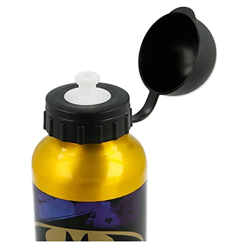 Batman - Botella de aluminio para niños, 400 ml, con boquilla retráctil