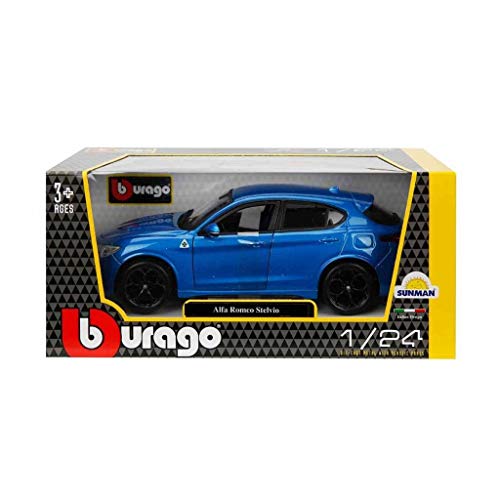 Bauer Spielwaren- Alfa Romeo Stelvio Modelo de coche a escala 1:24, assorted (Bburago 15621086R)