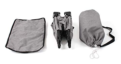 Bayer Chic 2000-Puppen-Reisebett für Baby-Puppen, Puppenbett Cuna de Viaje Deluxe 50 cm, Muebles de muñeca, Color Gris, (653 19)