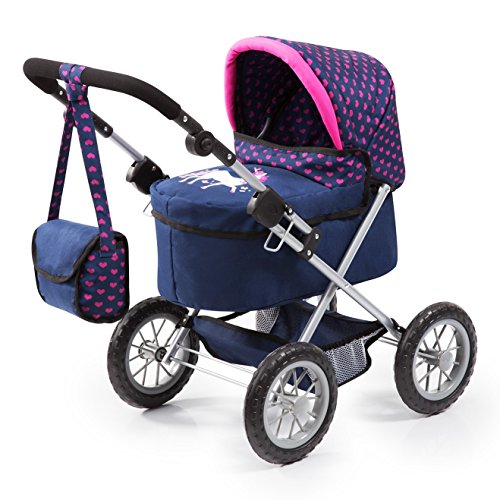 Bayer Design 13054Aa Trendy - Cochecito de Muñeca Combolsa, Ajustable, Color Azul/Rosa, 67 X 40 X 68 Cm