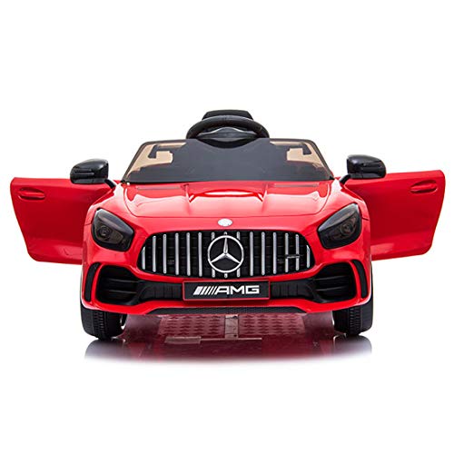 BC BABY COCHES Coche eléctrico para niños Mercedes GT-R con Ruedas Caucho y Mando Control Remoto - Batería 12v (Rojo)