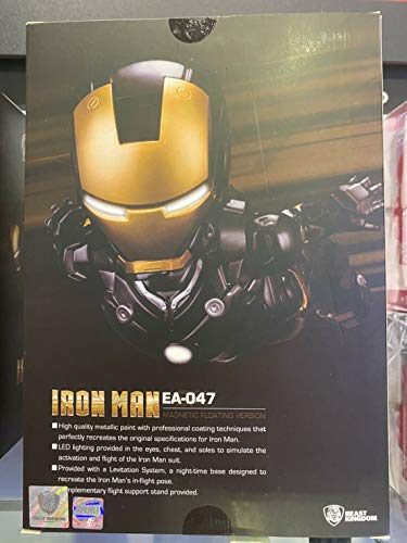 Beast Kingdom Toys- Figura Marvel'S Avengers Iron Man Special Edition (Black X Gold) (EA-047)