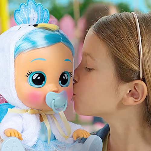 BEBÉS LLORONES Kiss Me Sydney | Muñeca interactiva que se Sonroja con un beso y Llora como un bebé con Pelo para peinar, Ropa para vestir y Accesorios - Juguete y Regalo para niños y niñas +2 Años