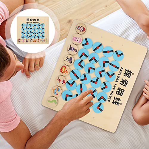 BESPORTBLE 1 Set Laberinto de Madera Juguetes de Madera Juego de Juegos de Madera Explorando Juguetes Lógicos Juguetes Niños Entrenamiento Tablero Cognitivo Juguete Mente Mente Viaje