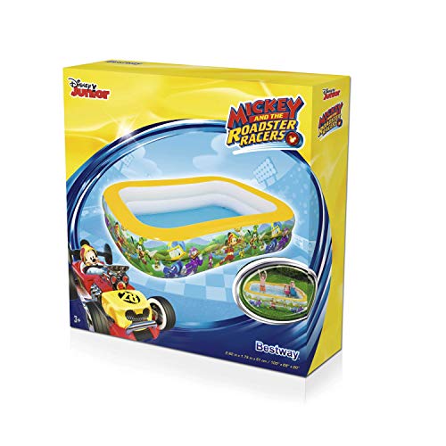 Bestway 91008 - Piscina Hinchable Infantil Mickey and the Roadster Racers Family 262x175x51 cm