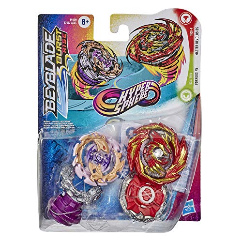 BEYBLADE Burst Rise Hypersphere Dual Pack Master Devolos D5 y Forneus F5 – 2 juguetes de combate de giro derecho, a partir de 8 años