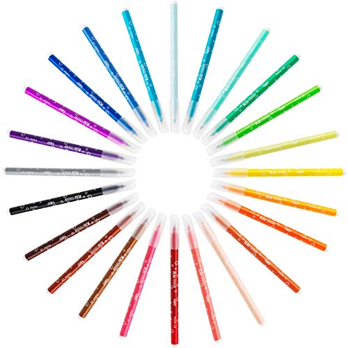 BIC Kids Kid Couleur Rotuladores para niños, Punta Media - Colores Surtidos, Estuche de 36 Unidades - rotuladores lavables ideal para actividades creativas en casa y colegio