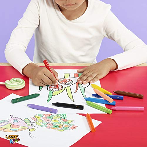 BIC Plastidecor Peques, Estuche Con 12 Ceras, Tamaño Único, Multicolor