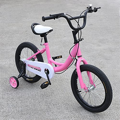 Bicicleta infantil antideslizante de 16 pulgadas, para niñas de 4 a 8 años, con tecnología de doble freno