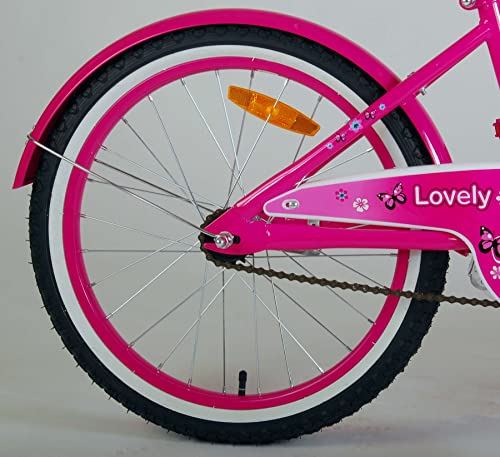 Bicicleta Niña 20 Pulgadas Lovely Portaequipajes Rosa 85% Montada