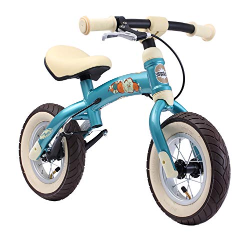 BIKESTAR 2-en-1 Bicicleta sin Pedales para niños y niñas 2-3 años | Bici con Ruedas de 10" Edición Sport | Turquesa