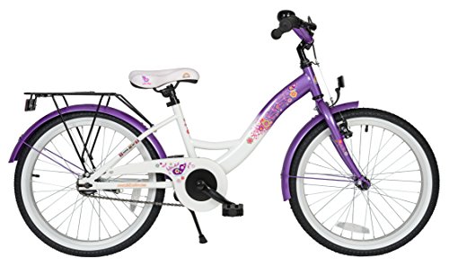 BIKESTAR Bicicleta Infantil para niñas a Partir de 6 años | Bici 20 Pulgadas con Frenos | 20" Edición Clásica Lila Blanco