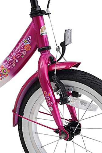 BIKESTAR Bicicleta Infantil para niños y niñas a Partir de 4 años | Bici 14 Pulgadas con Frenos | 14" Edición Clásica Rosa