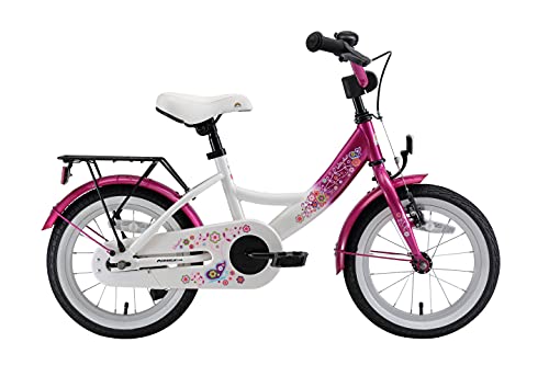 BIKESTAR Bicicleta Infantil para niños y niñas a Partir de 4 años | Bici 14 Pulgadas con Frenos | 14" Edición Clásica Rosa